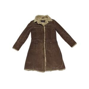 Vintage Steven Madden Penny Lane Coat Womens Small Corduroy Y2K Boho